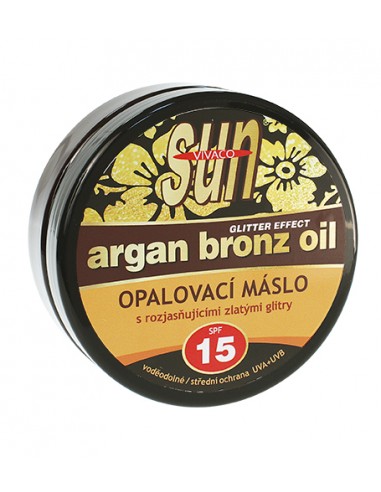 "Vivaco SUN Argan Bronz Oil" - įdegio sviestas su organiniu argano aliejumi SPF 15