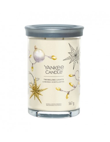 "Yankee Candle Twinkling Lights" - didelis puodelis su parašu