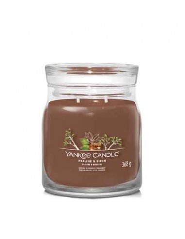 "Yankee Candle Praline & Birch" - vidutinio dydžio firminė žvakė