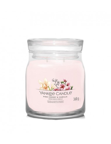 Yankee Candle Pink Cherry & Vanilla - vidutinio dydžio firminė žvakė