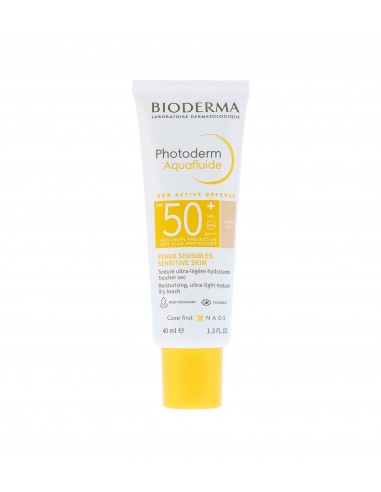 "Bioderma Photoderm Aquafluide" - apsauginis tonuotas veido skystis SPF 50+