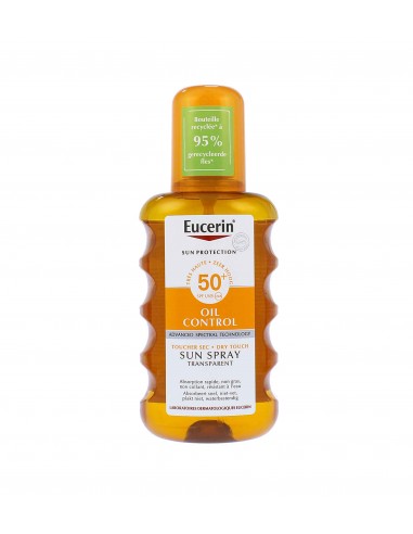 "Eucerin Sun Oil Control Dry Touch" - skaidri purškiama įdegio priemonė su SPF 50+