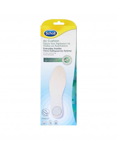 "Scholl Air Cushion Everyday Insoles" - įdėklai su oro srauto latekso putomis