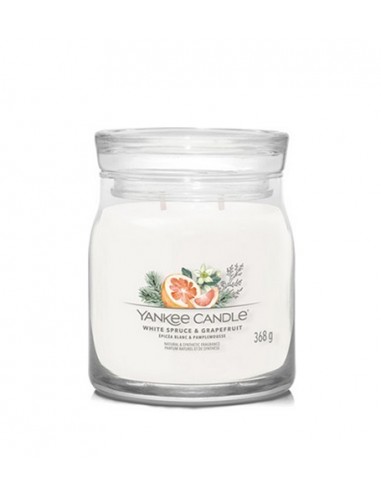 "Yankee Candle White Spruce & Grapefruit" - vidutinio dydžio firminė žvakė