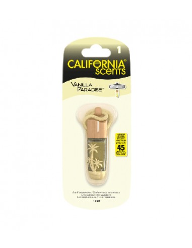 California Scents Hanging Vial Vanilla Paradise - car fragrance