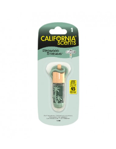 California Scents Hanging Vial Redwood Streams - car fragrance